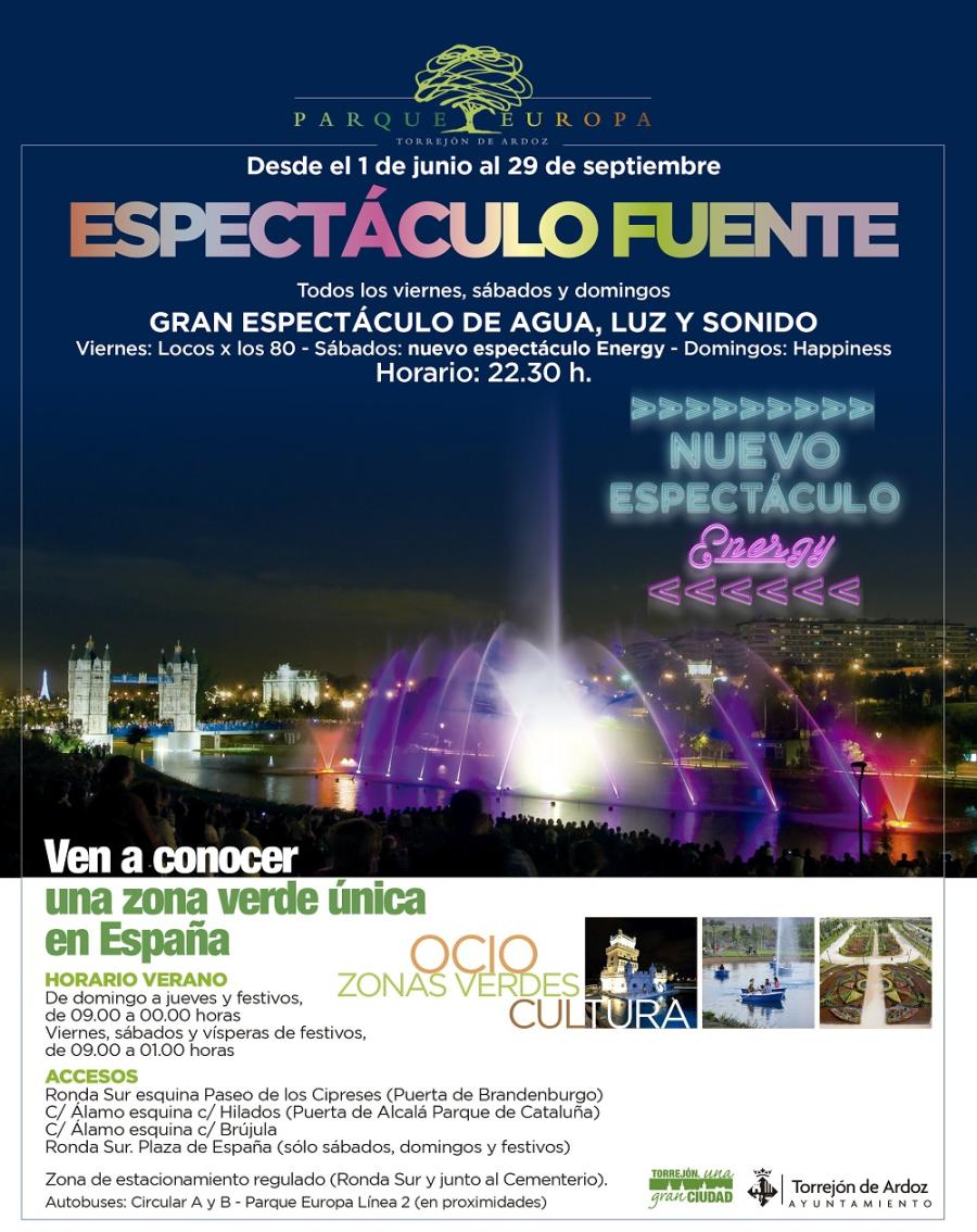 Espectáculo Fuente Parque Europa